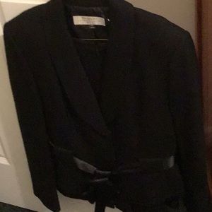 Black skirt suite with tie bow